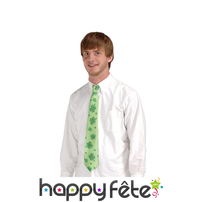 Cravate St Patrick avec trèfles