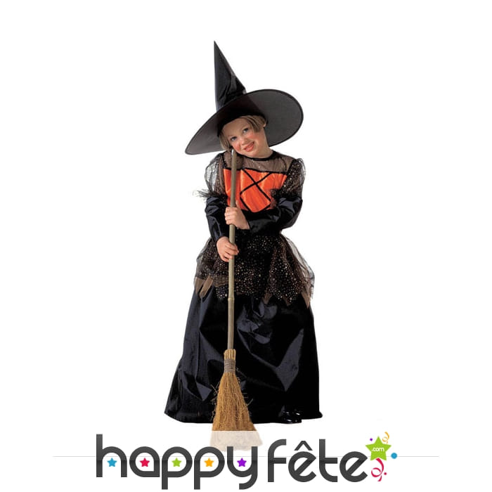 Costume sorcière robe large pour enfant