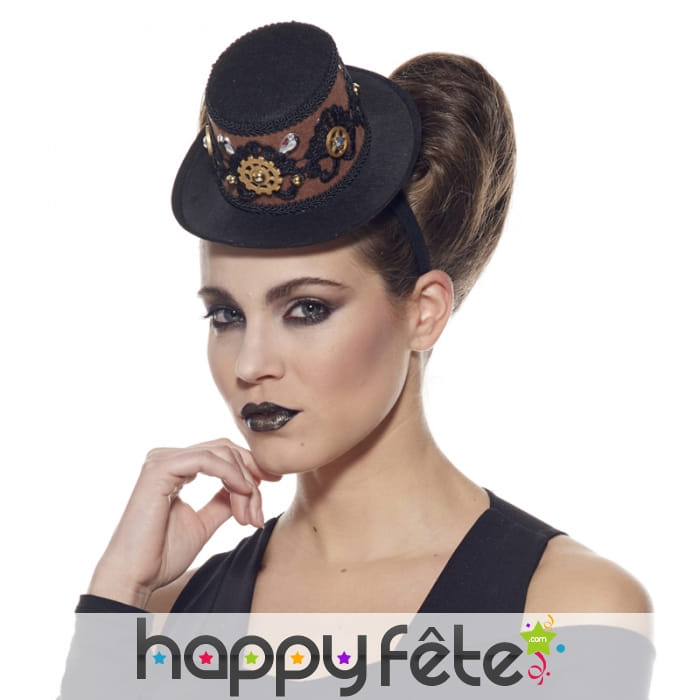 Chapeau steampunk sur serre tête