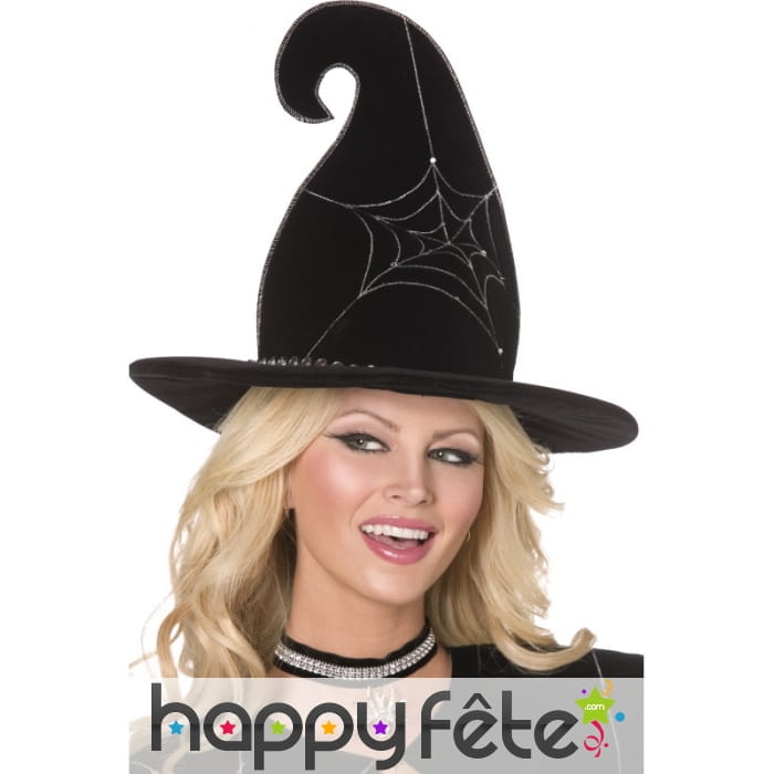 Chapeau sorcière toile araignée