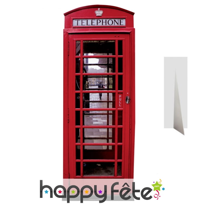 Cabine téléphonique anglaise en carton plat
