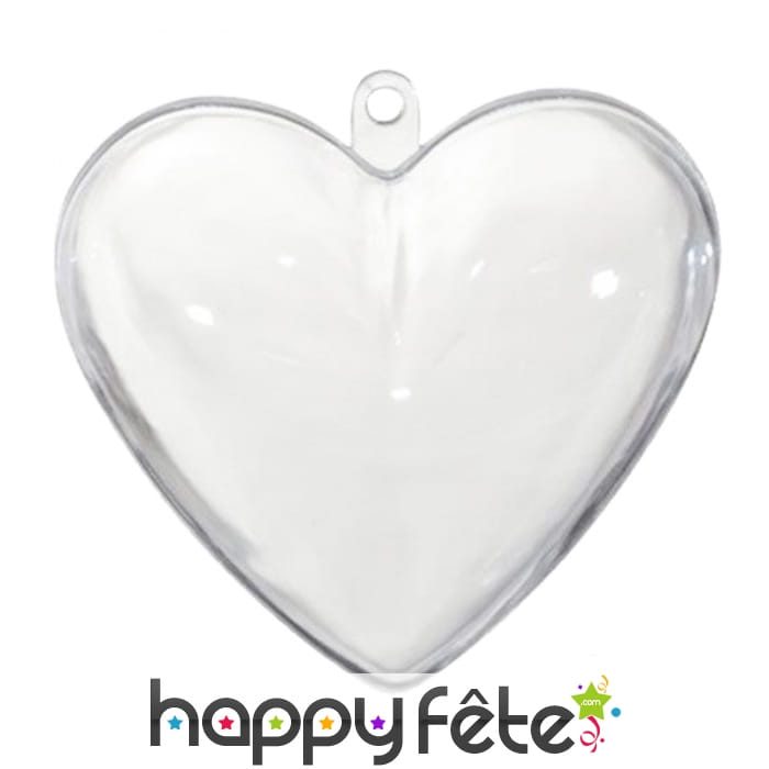 Coeur transparent à remplir et suspendre