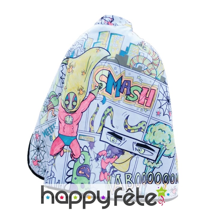 Cape toile d'araignée à colorier pour garçon