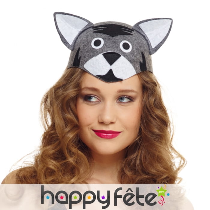 Chapeau tête de chat pour adulte