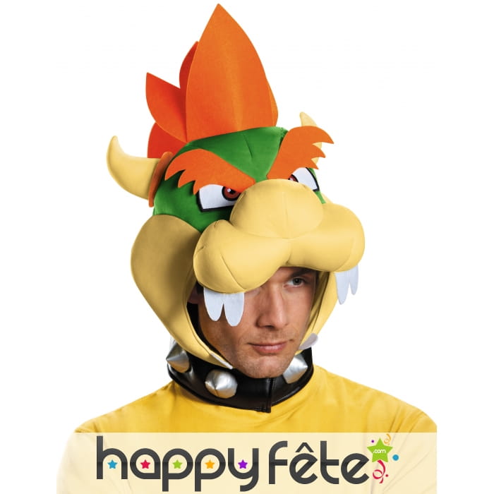 Coiffe tête de Bowser pour adulte