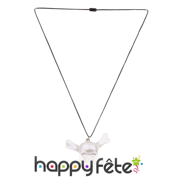 Collier tête de mort lumineuse