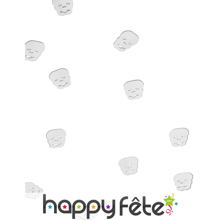 Confettis tête de mort pour table de Halloween