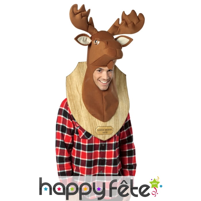 Costume tête de cerf trophée de chasse