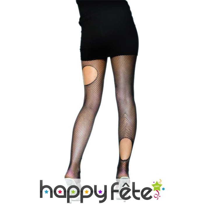Collants troués en résille. Punk