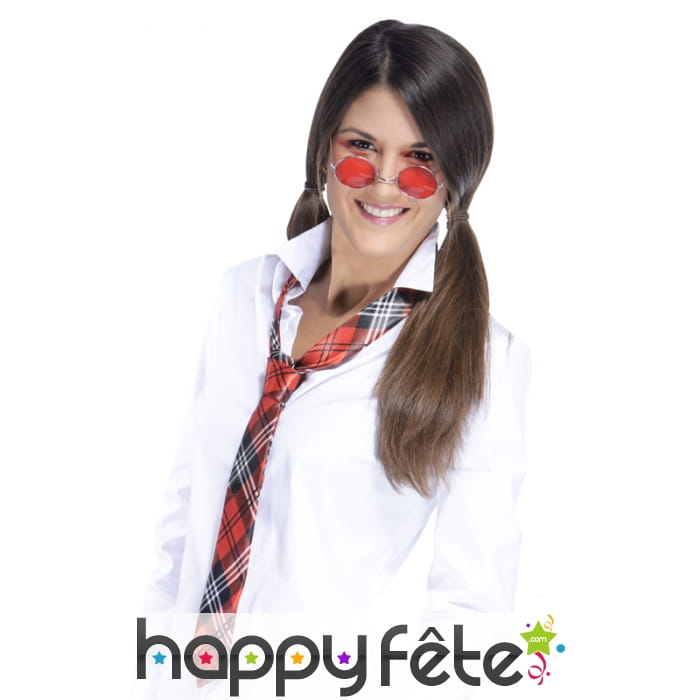 Cravate tartan écossais rouge