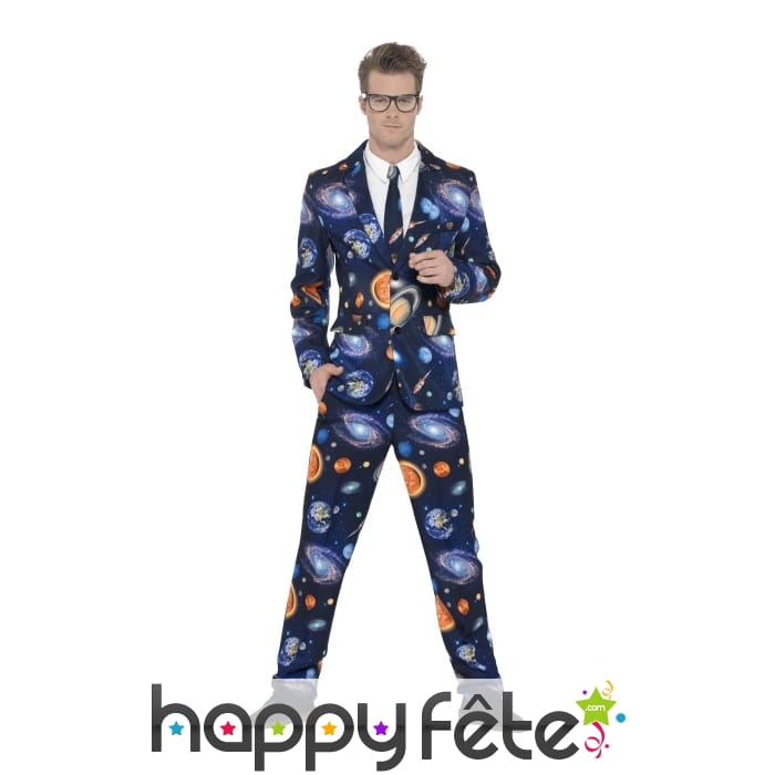 Costume trois pièces imprimés univers