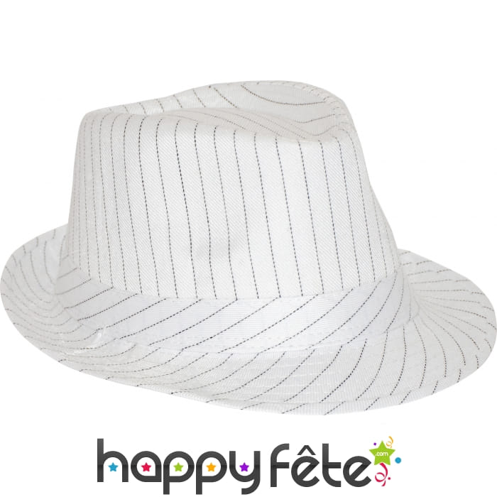 Chapeau Tony rayé blanc/noir