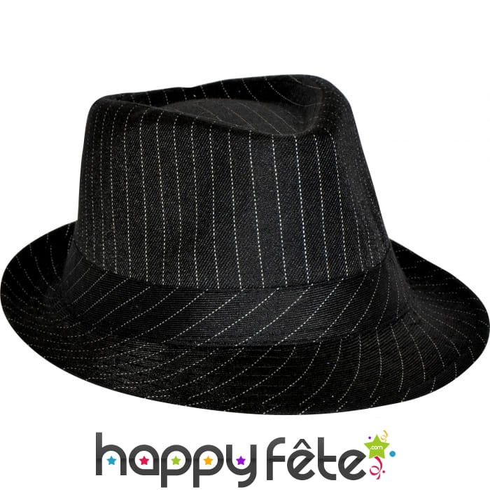 Chapeau Tony rayé noir/blanc