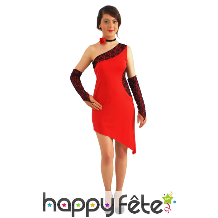 Costume tango rouge