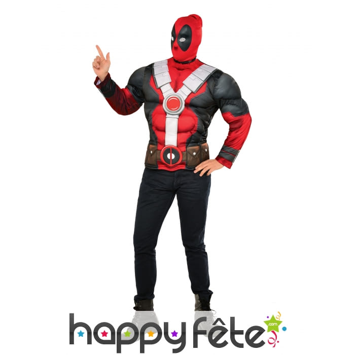 Cagoule T-shirt rembourré de Deadpool pour homme