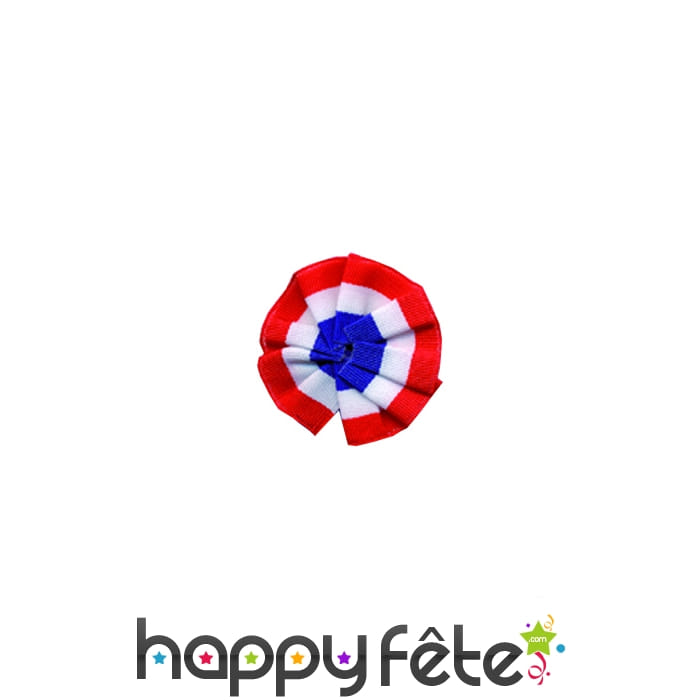 Cocarde tricolore tissu 8 cm epingle