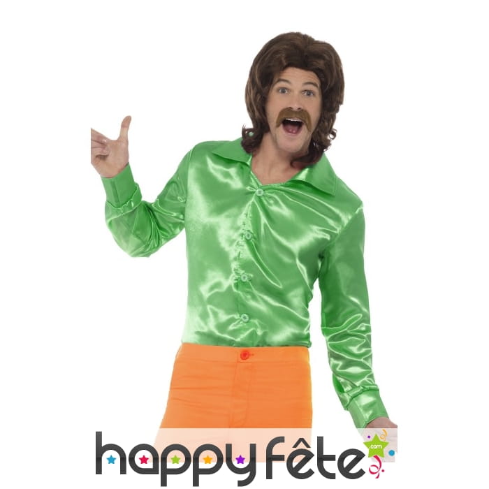 Chemise verte années 60 pour homme