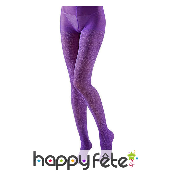 Collants violets brillants