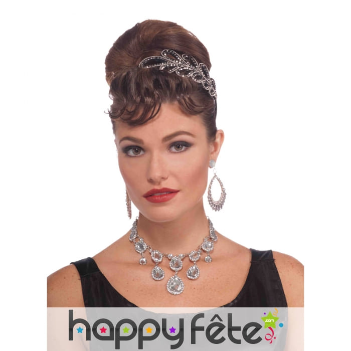 Collier vintage de faux diamants