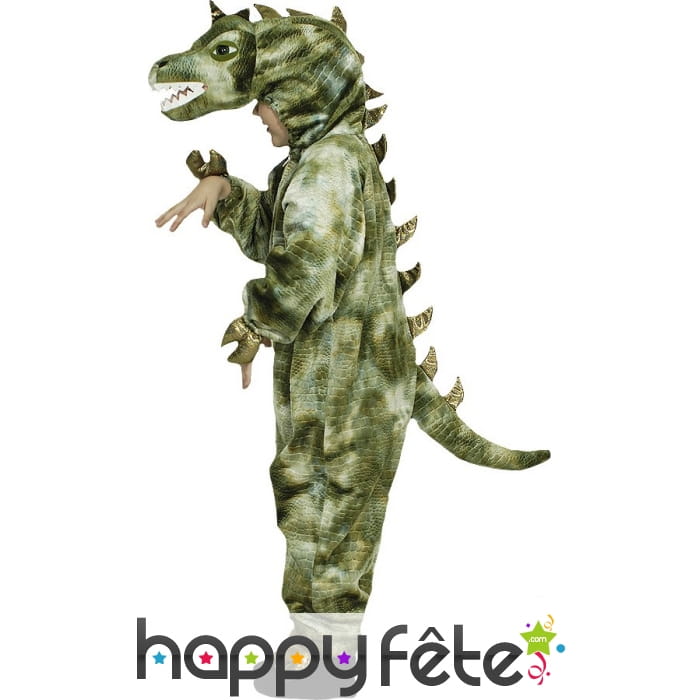 Combinaison verte de dinosaure pour enfant