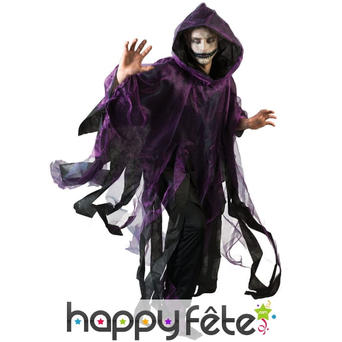 Cape violette et noire en lambeaux