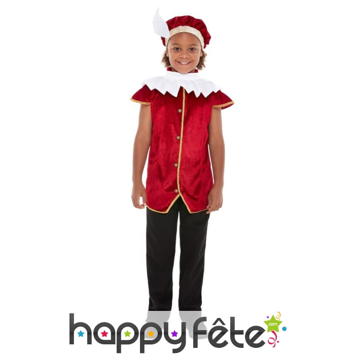 Chapeau, veste et collerette de Tudor pour enfant