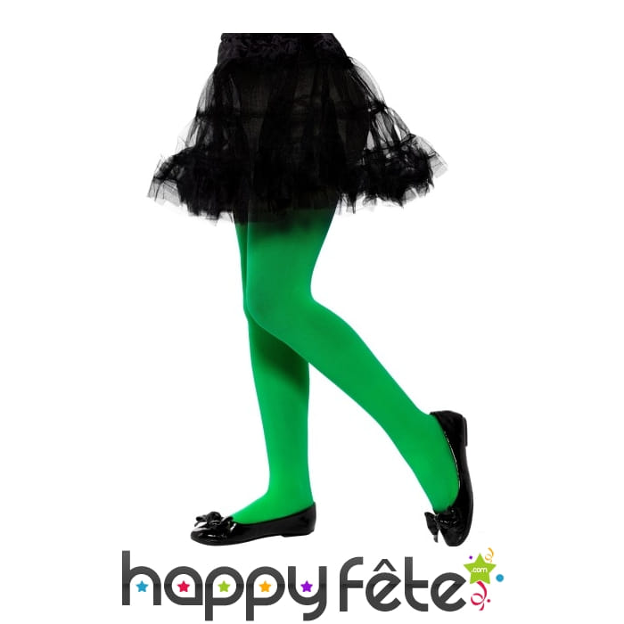Collants verts opaques pour enfant