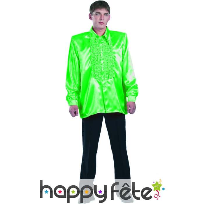 Chemise verte super ruche homme