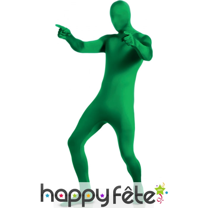 Combinaison verte seconde peau pour adulte