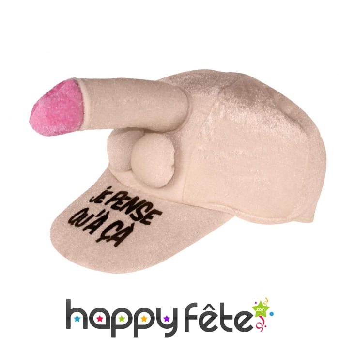 Casquette zizi imprimé je pense qu'à çà