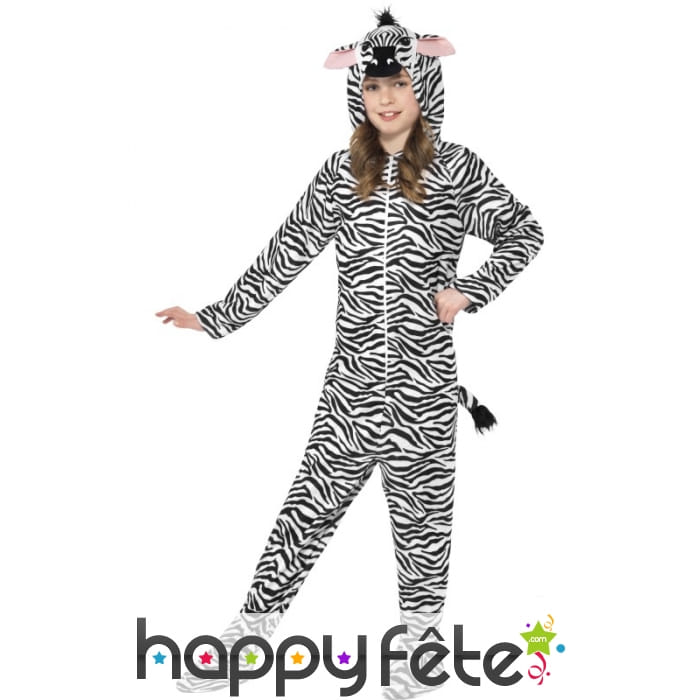 Combinaison zèbre pour enfant