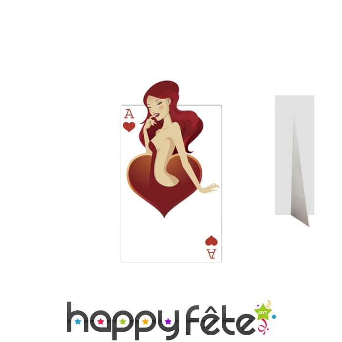 Décor As de coeur sexy géant en carton plat