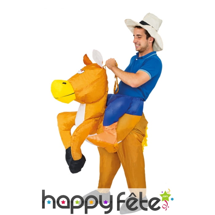Déguisement à dos de cheval, cowboy