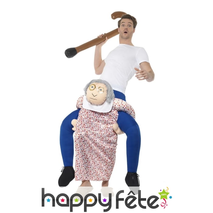 Déguisement à dos de grand mère