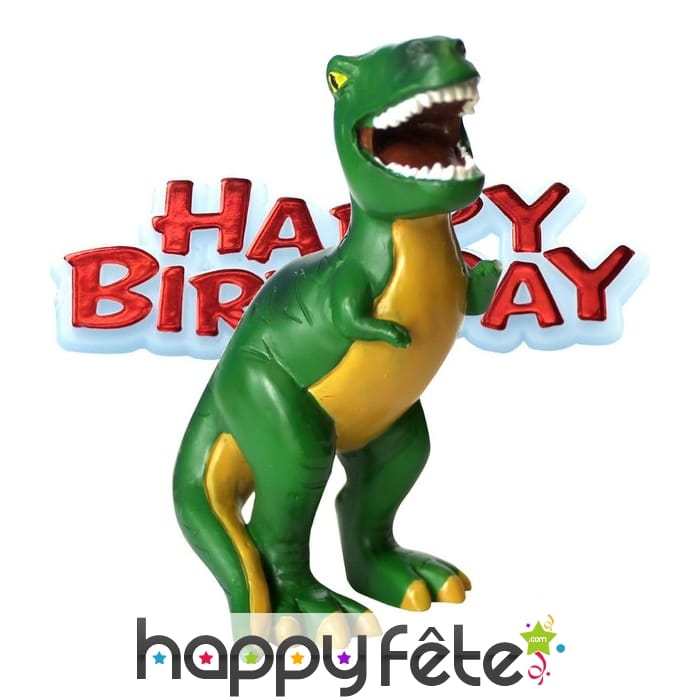 Dinosaure anniversaire en résine de 4 X 8 cm
