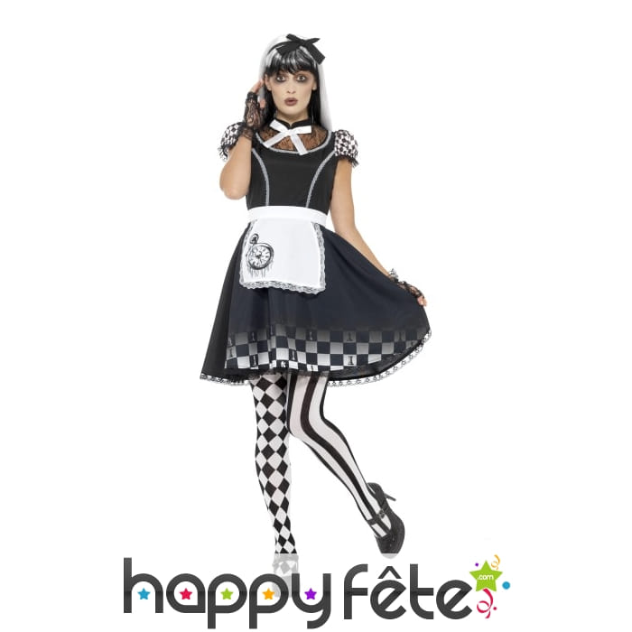 Déguisement alice gothique pour femme
