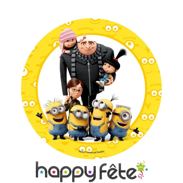 Disque azyme Les Minions de 20.5 cm