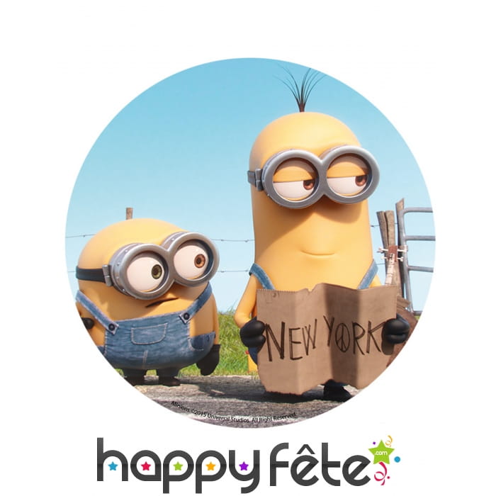 Disque azyme Minions de 20 centimètres