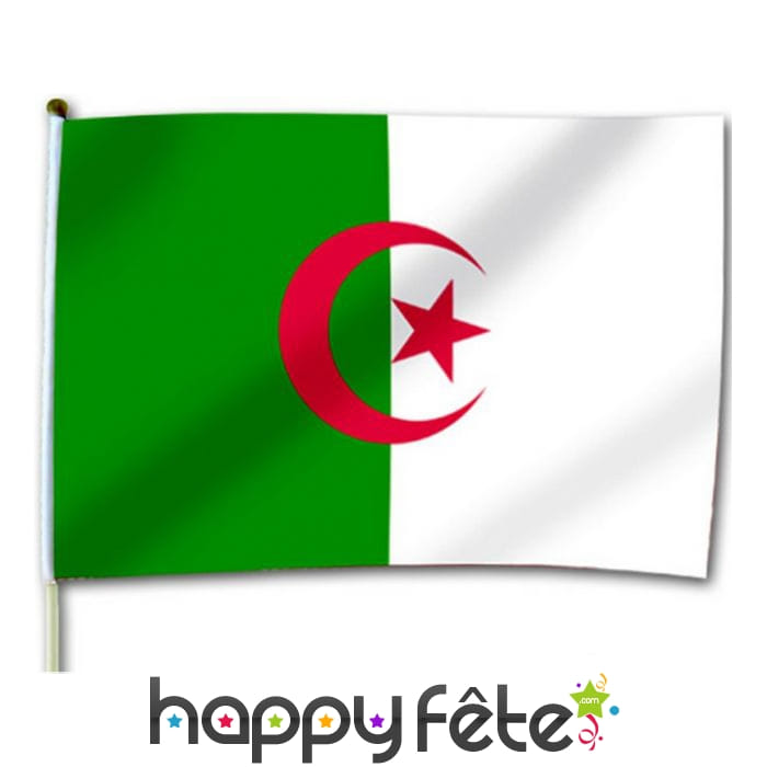 Drapeau Algérie pour supporter 30x46cm
