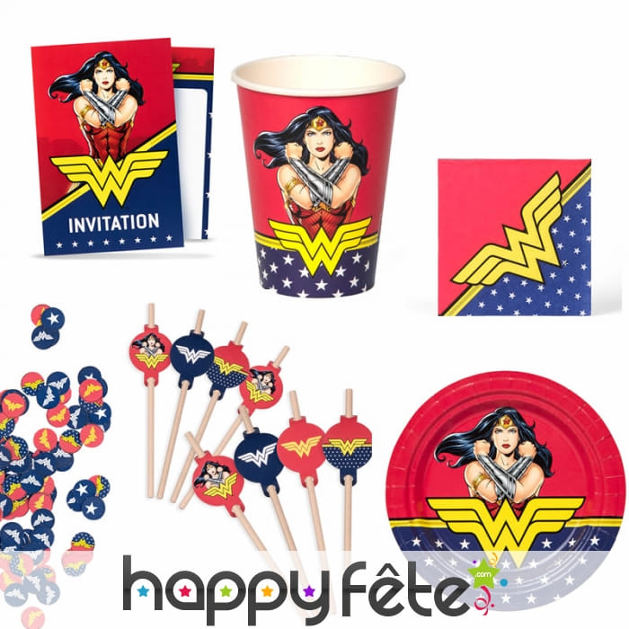 Décoration anniversaire Wonder Woman FSC