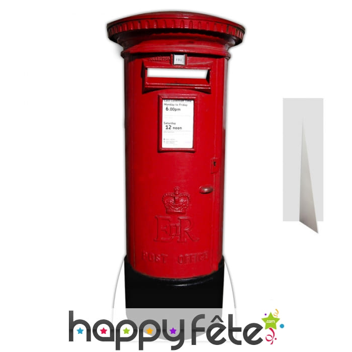 Décor boite aux lettres rouge en carton plat