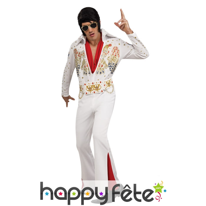 Déguisement blanc d'Elvis Presley pour homme