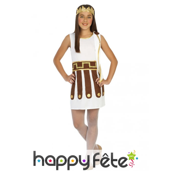 Déguisement blanc de petite romaine