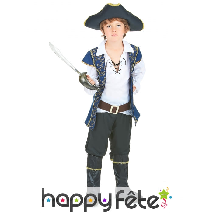 Déguisement bleu de petit pirate