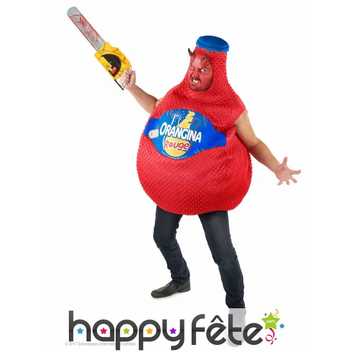 Déguisement bouteille de Orangina Rouge