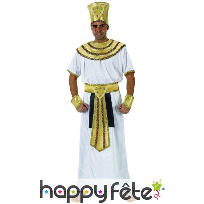 Déguisement blanc et doré de pharaon