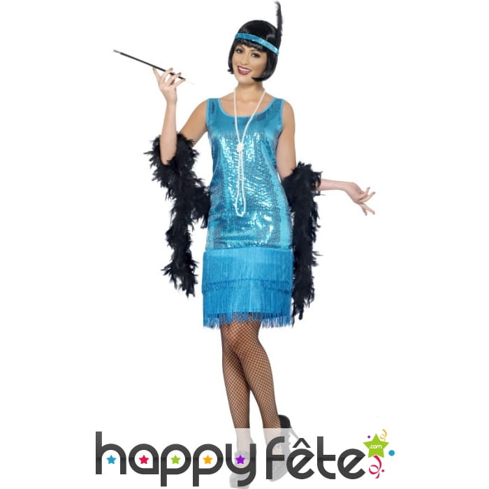 Déguisement bleu jeune fille délurée sexy