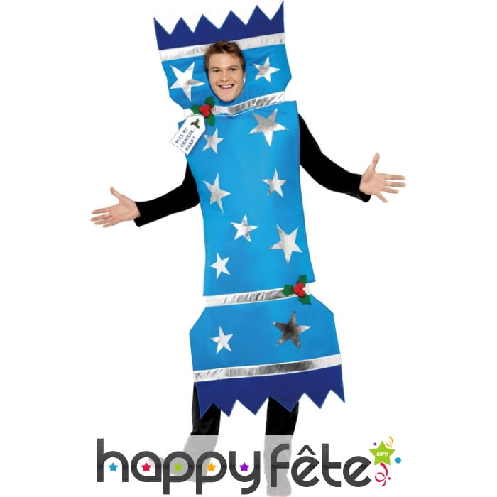 Déguisement biscuit noel bleu
