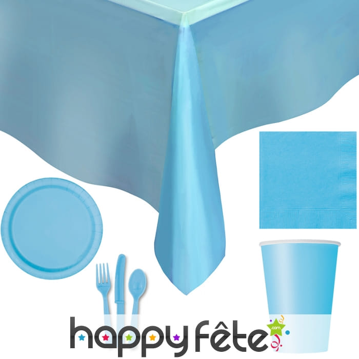 Décorations bleues pastelles d'anniversaire