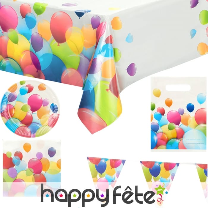 Décos ballons volants pour table d'anniversaire